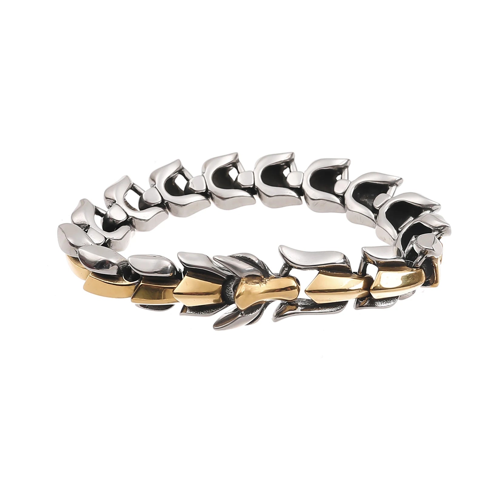 Nordic Design Stainless Steel Dragon Chain Wristband Viking Bracelet Jewelry