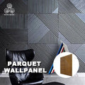 MUMU 3D Attractive Modern Rustic Groove Interior Wood Sheets Hotel Carved Board Wall Cladding Panel
