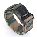 Custom High Quality Camouflage1.5 Inch 100% Nylon Web Hiking Belt with Heavy Duty One Button Quick Release Seatbelt Buckle