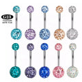 G23 Titanium Banana Navel Barbell with Epoxy Balls Short Belly Piercing for Wedding Engagement Orthodox Children's Jewelry