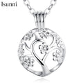 Isunni Jewelry Alloy Silver Plated Trendy Flower Cage Angel Caller Harmony Bola Ball Women's/Unisex Anniversary Necklace