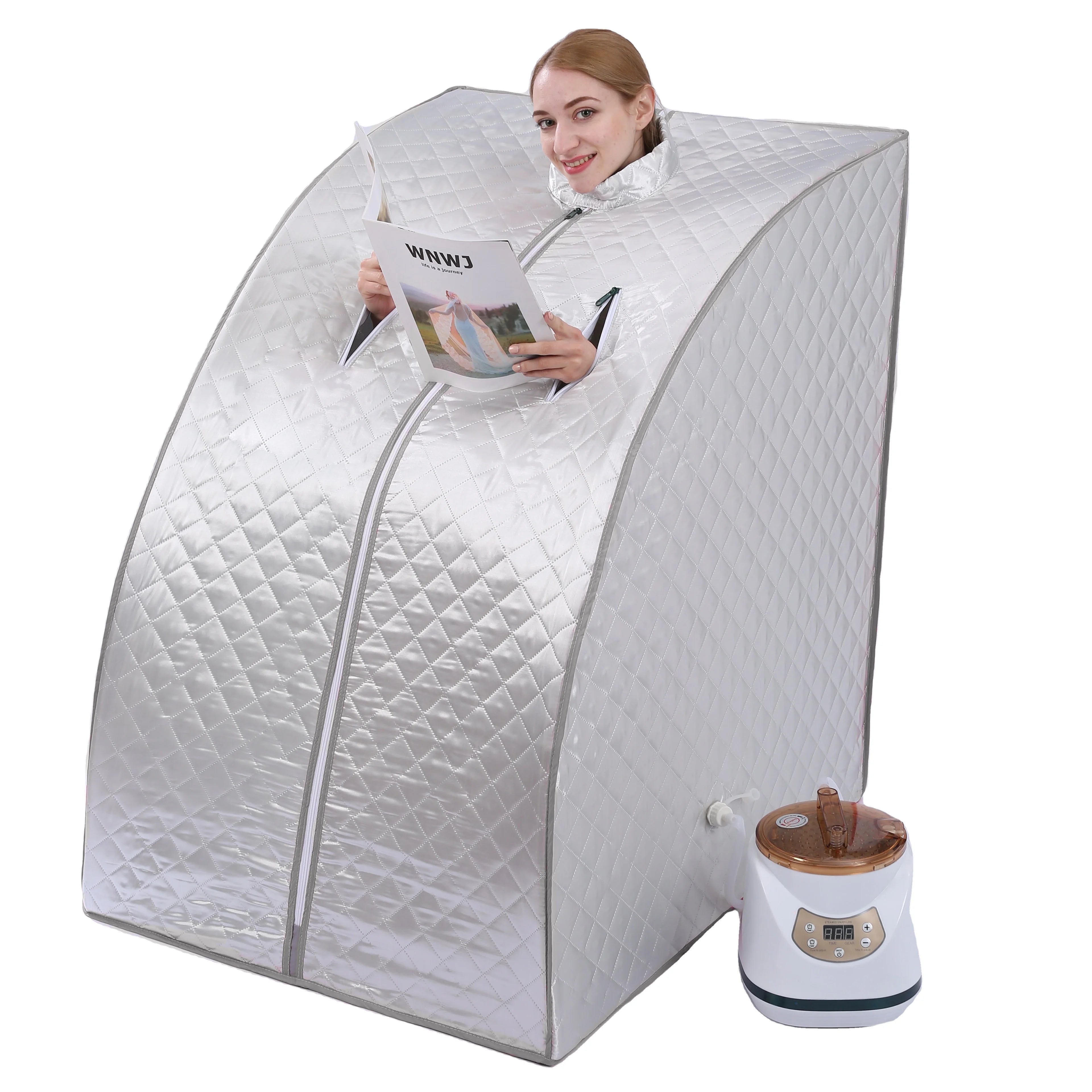 Modern Portable Acrylic Wet Steam Sauna with Computer Control Panel Ozone Steam Feature
