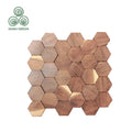 MUMU DESIGN Dongguan Natural Solid Wood Tile Decoration Indoor Living Room Wall Wooden Mosaic