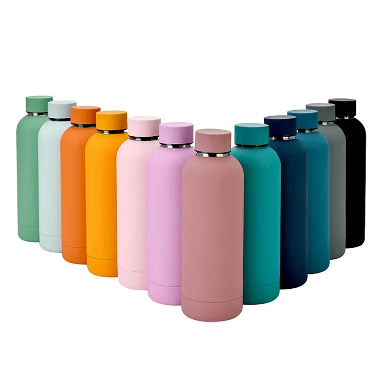 Factory Custom Logo 304 Stainless Steel Water Cups Double Wall 500ml Insulated Drink Bottle