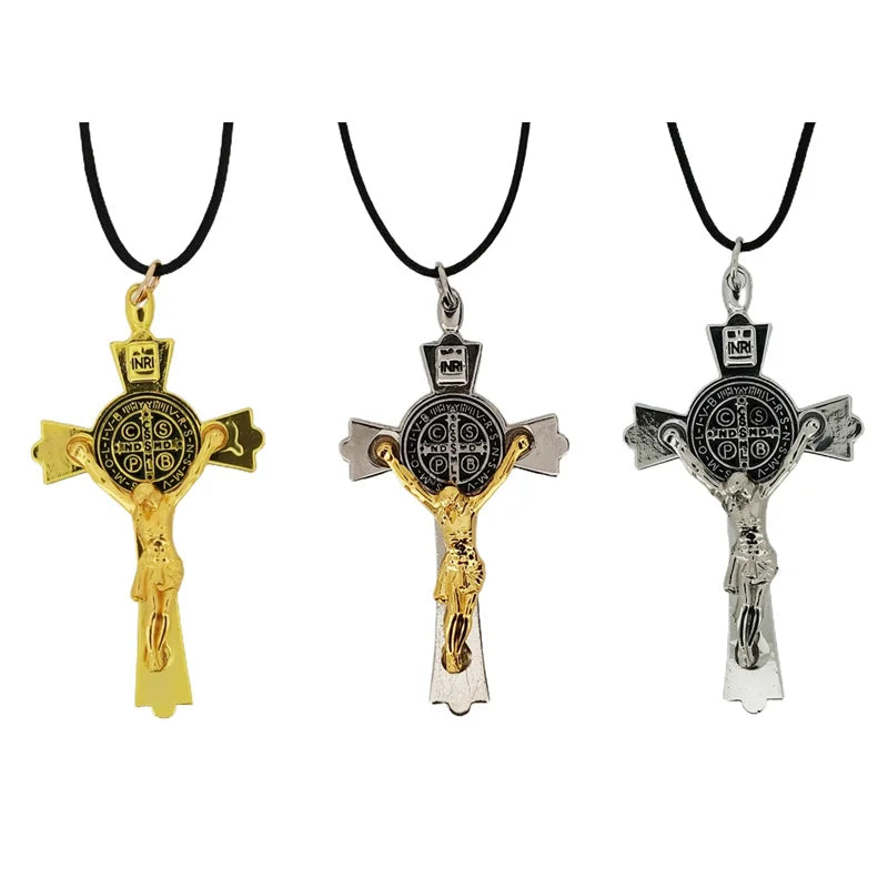 Fashion Jewelry Religious Charms Necklace Factory Custom Stainless Steel Cross Pendant Necklace