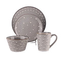 Wholesale Nordic Vintage Reaction Glaze 16pcs Dinnerware Set Ceramic Plates Rice Bowls Stoneware Mug