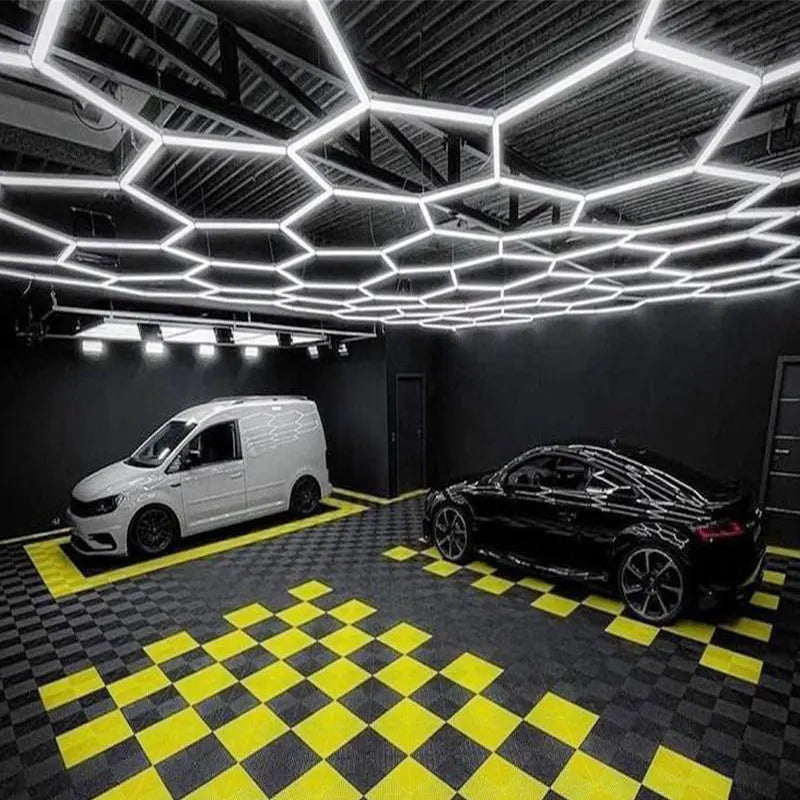 Auto Detailing Products Light Bar Hexagrid Lighting for Car Detailing Shop Garage Ceiling Honeycomb Garage Work Led Light