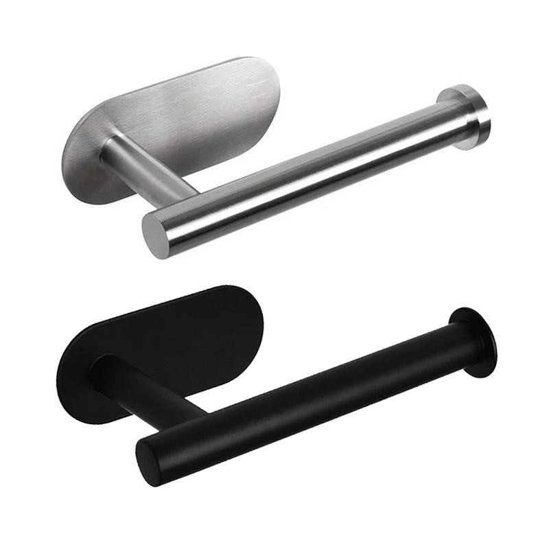 Self Adhesive No Drilling SUS304 Stainless Steel Wall Mount Tissue Paper Roll Towel Holder for Kitchen Bathroom