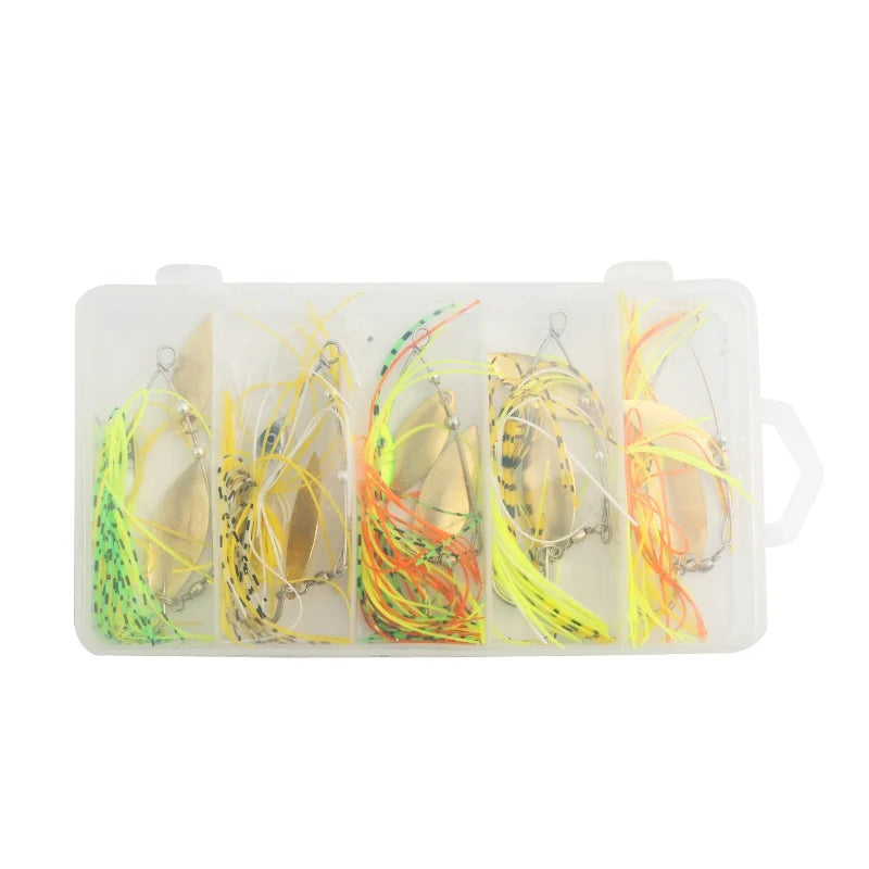 5pcs Sinking Artificial Bait 17.5cm/ 135.5g Bearded Man Set Box Hard Baits Fishing Lure
