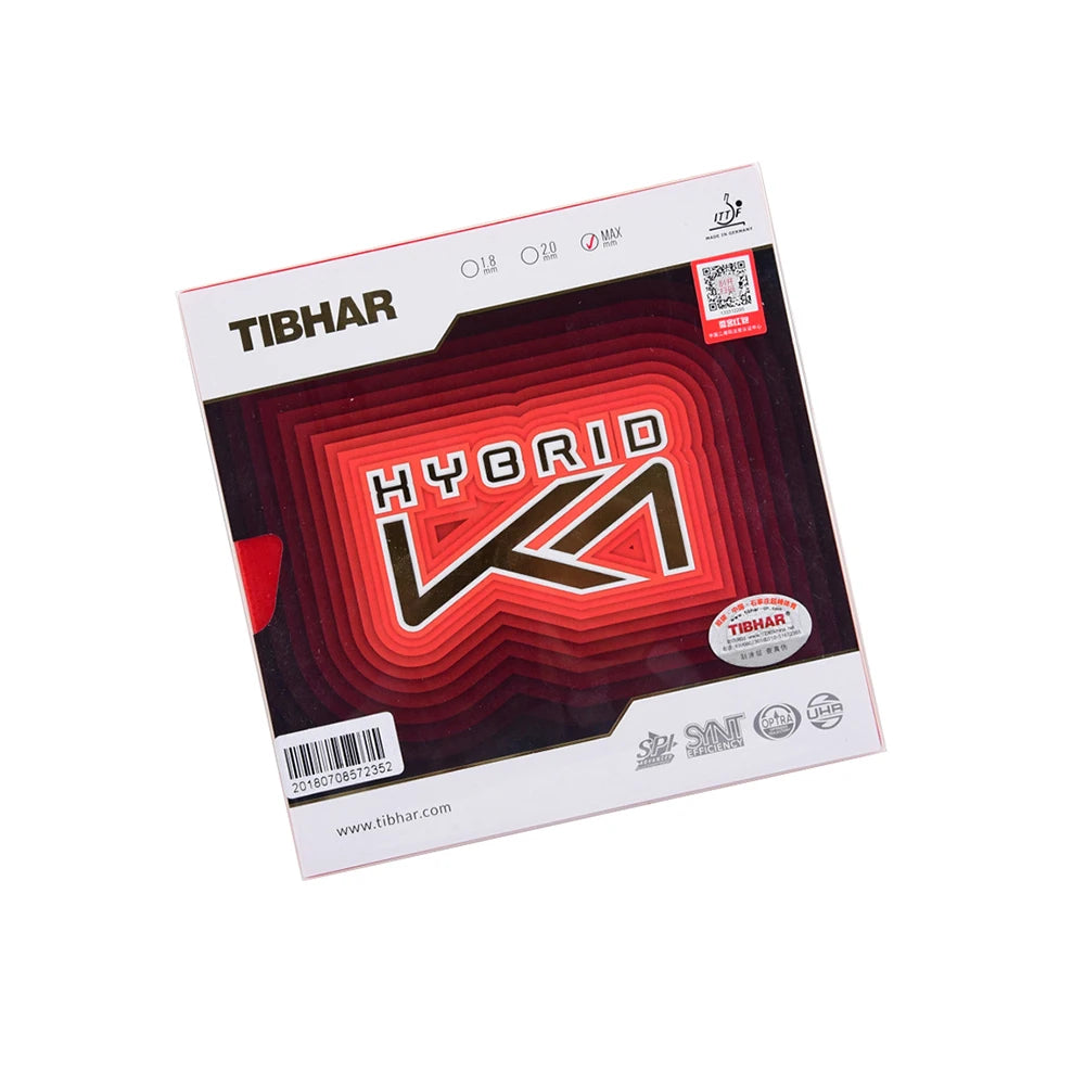 TIBHAR K1 Red Table Tennis Racket Rubber Latest Model Bat with 40+ Speed for Pingpong Balls