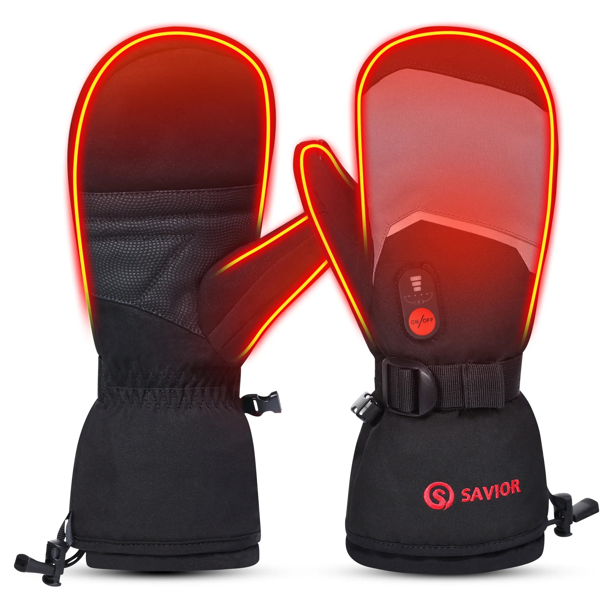 Ski Winter Waterproof Thermal Touchscreen Rechargeable Long Battery Life Anti Slip Breathable Heated Gloves