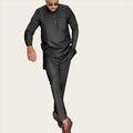 Sumiton Dashiki 2025 Hot Sale Long Sleeve Black Print Fashion Formal Dress Casual Men's American African National Style Suit