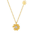 Summer New Chrysanthemum Necklace Plated with 18K Gold Stainless Steel Necklace for Women