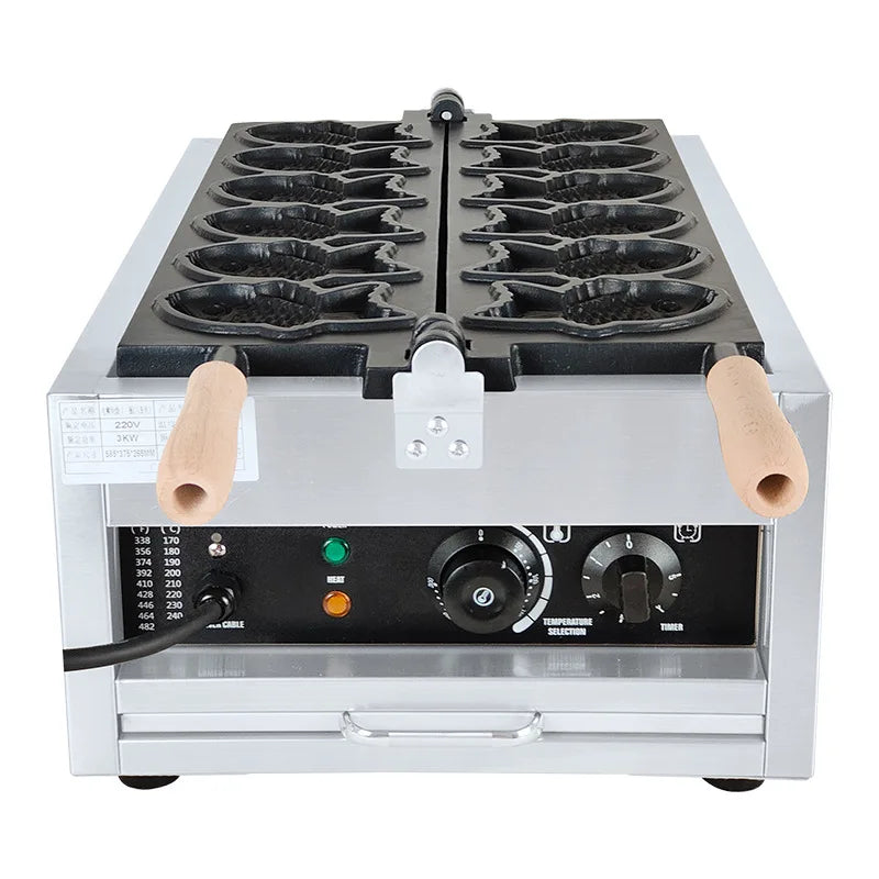 OEM Customized Commercial Honeycomb Shape Waffle Making Machine Electric 3 Slice Square Waffle Maker