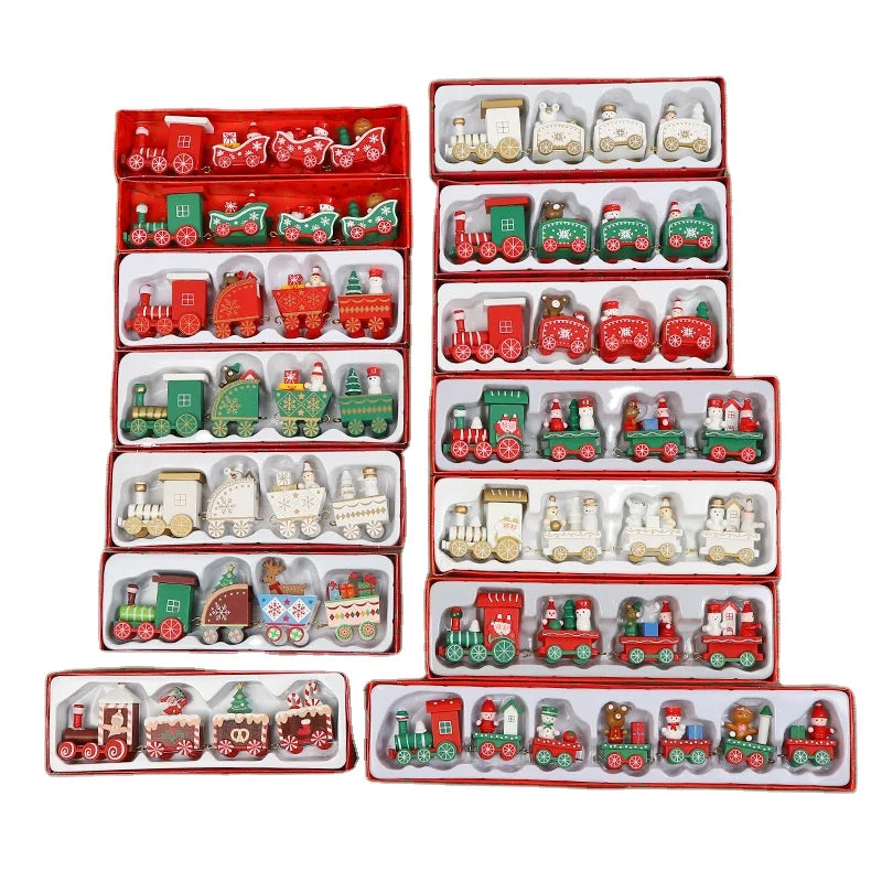 New Arrival Wooden Christmas Train Decorations Perfect Christmas Gift Idea