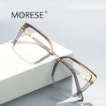MORESE Fashion 2224 Blue Cut Glasses Large Square Shape  Frame for Girls Wholesale