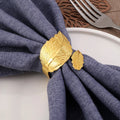 Open Leaf Napkin Rings and Holders Metal and Resin Maple Leaf Napkin Buckles Party Cloth Rings for Table
