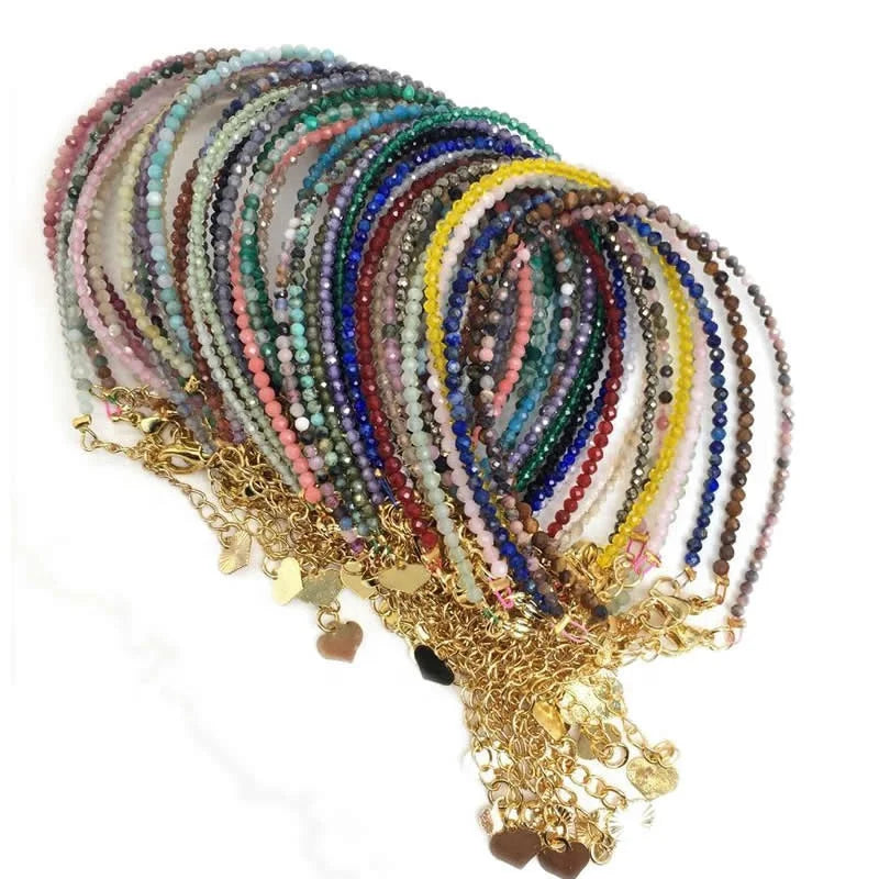 Sparkling Micro Cut DIY Necklace Bracelet Supplies 2-3mm Small Size Machine Polished Shiny Decorative Faceted Loose Gemstones