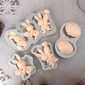 USSE Easter Double Egg Bunny Silicone Mold DIY Chocolate Cake Baking Tools