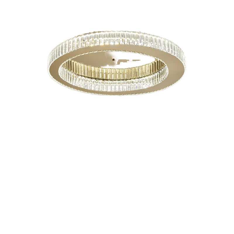 Modern Luxury K9 Crystal Ceiling Light LED Cool Warm White Ceiling Chandelier with Switch Control for Hotel Home