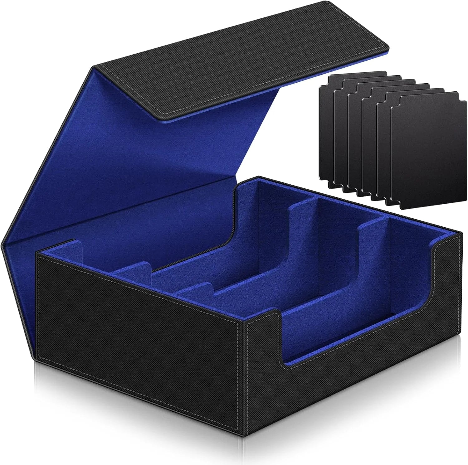 MIO Custom Leather Card Deck Box 1800+ Graded Board Game & TCG Trading Card Storage with Button Closure