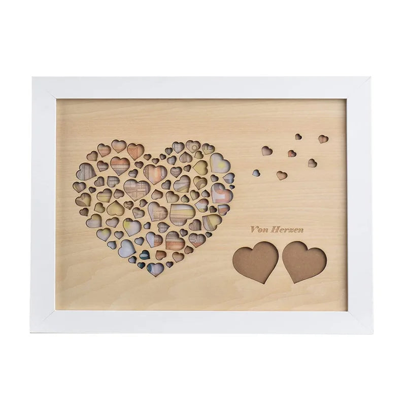 Tailai Eco-friendly Creative Wooden Money Gift Frame Decorative Cash Holder Picture Frame for Birthday Wedding & Keepsake Gifts