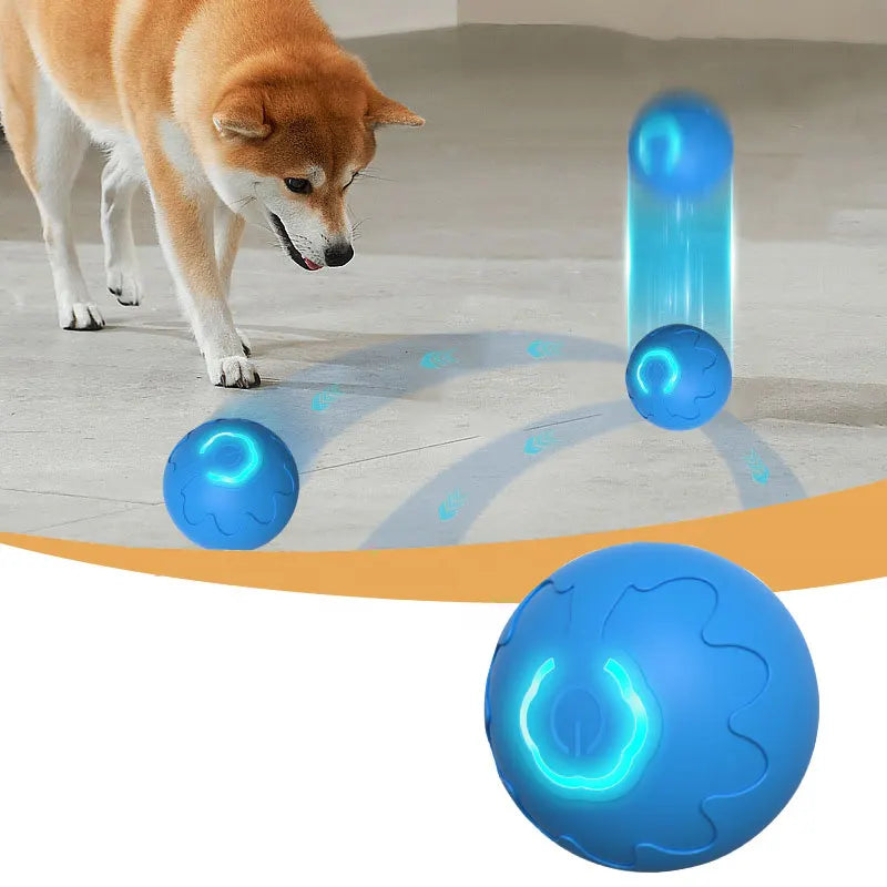Hot-Selling Dog Ball Toy Rubber Butterfly Pattern Electronic Automatic  Vibrate Ball Smart Dog Toy Interactive Bouncy Ball