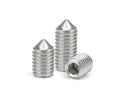 1/4-28 DIN914DIN916 Stainless Steel 304/316 Hexagon Hex Head Set Screws With Cone Point Grub Screws A4 Concave End Setting Screw