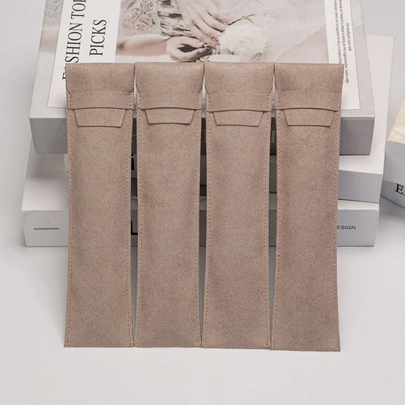 OEM Microfiber Long Pouch With Logo Custom for Jewelry Gift