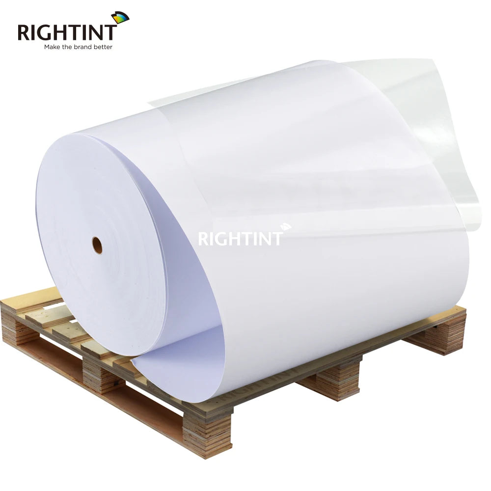Flexography Factory Supply 50Mic Transparent Label Jumbo Roll Label Roll Printing Vinyl Self Adhesive Film