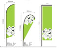 High Quality CMYK Full Color Custom Marketing Advertising Banner Flags Sporty Polyester Feather Flags for Used Cars