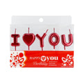 Factory Price Birthday Candles I LOVE YOU  Metallic Color  Letter Candles
