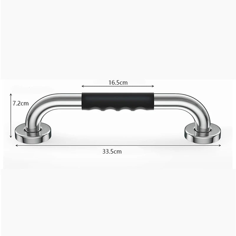2 Pack SUS304 Stainless Steel Wall Mount Safety Handrail Bath & Bathroom Balance Bar Metal Hand Support