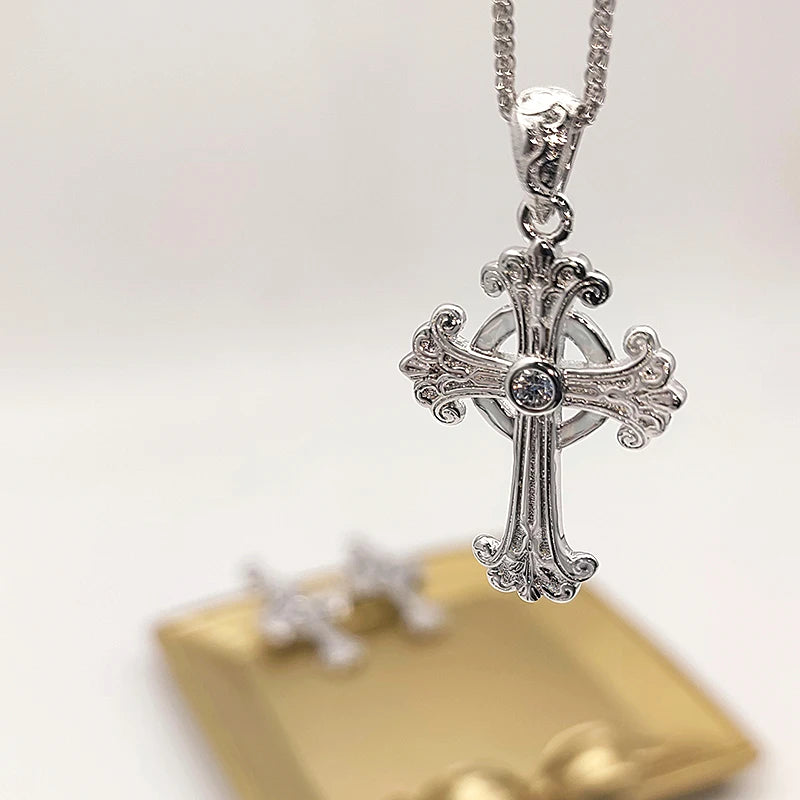 Men's Jewelry Wholesale S925 Silver Pendant Celtic Cross Pendants for Necklace Fashion 925 Sterling Silver Jewelry for Men