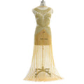 Wholesale New Arrival Spring Shiny Bling Bling Rhinestone Beaded Gold Applique WDP-193
