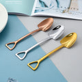Hot Selling Stainless Steel Tea Spoon Set Shovel Shape Gold Spoons for Coffee & Ice Cream Mirror Polished for Parties