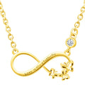 Infinity Symbol S925 Sterling Silver Necklace Three Little Butterflies Love Letters Combination