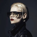 Fashion Metal Half Frame Sunglasses Man Woman Luxury Brand Designer Uv400 Sun Glasses Male Retro Cool Fancy Sunglasses