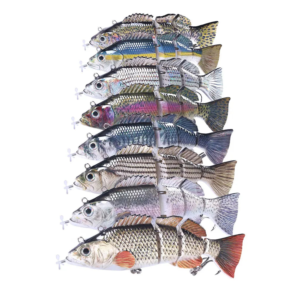 Wholesale 15cm 54G Plastic Electronic Jointed Minnow Hard Multi-section Fishing Lure for River Lake Stream