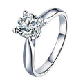 SGARIT Fine Jewelry 1.00CT VVS Moissanite Diamond Ring GRA Certificate 18K White Gold Anniversary Gift Women Engagement Ring