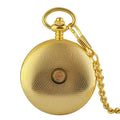 Roman Double Face Heart Gold Manual Mechanical Pocket Watches