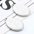 Custom Logo Religious Compass Charms for Women Men Non Allergic Stainless Steel Chain for DIY Jewelry Necklace