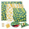 9 Pack Bee Wax Natural Organic Food Wraps LFGB Certified Reusable Food Beeswax Wrap