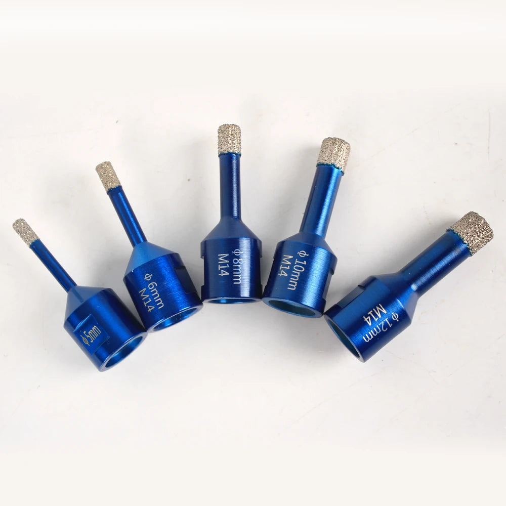 RAIZI TOOL -Super Quality Hot Sales 1/4" (6mm ) M14 Vacuum Brazed Dry Diamond Core Drill Bits for Ceramic Porcelain Tile