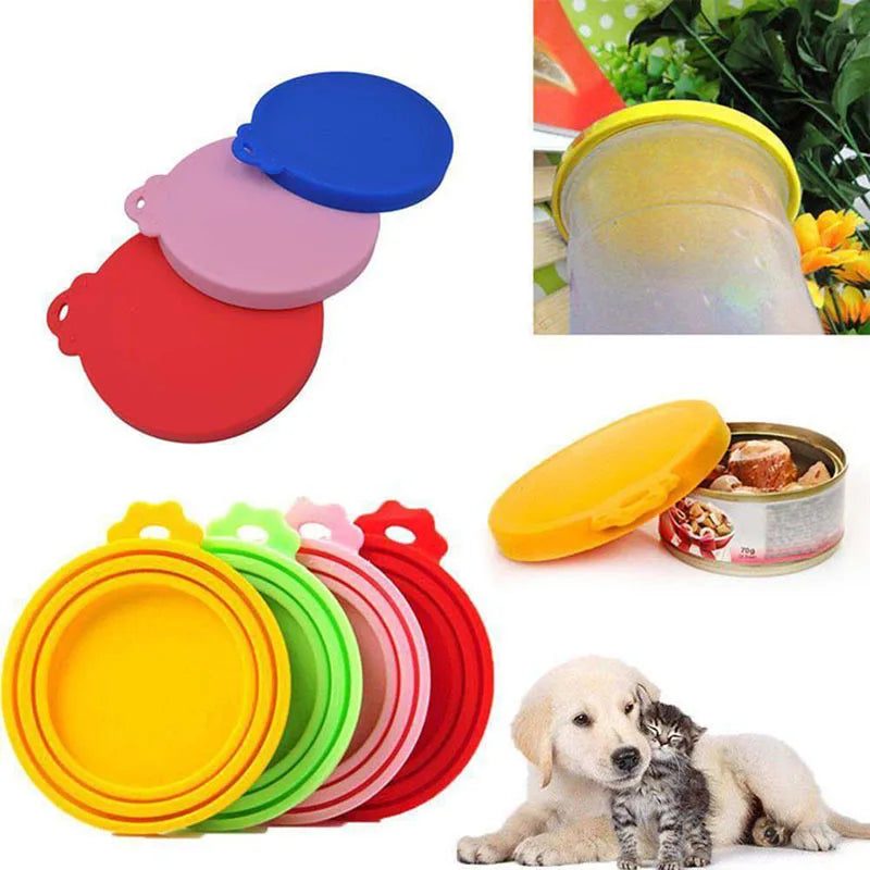 Universal Size Silicone Pet Food Can Cover Can Lids for Dog and Cat Food