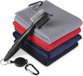 Hot Sale MHC Brand Golf Accessory Set Microfiber Waffle Eco-Friendly Golf Towel Cleaner Brush Divot Tool Novelty Pattern Knitted