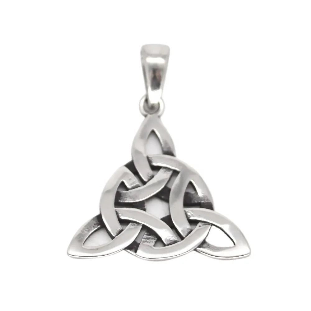 Vintage Irish Triquetra Celtic Knot Amulet Pendant Stainless Steel Viking Necklace Men