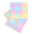 Bulk Wholesale Women's Candy Colors Handkerchiefs Rainbow Checked Pocket Squares Vintage Soft Cotton Hankies for Ladies Gifts
