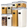 Wholesale Eight Piece Set of Plastic Transparent Storage Cans for Household Kitchens With Multiple Capacities and Sizes