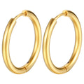 18K Gold Plated Custom Stainless Steel Women's Hoop Earrings Trendy Fashion Jewelry for Parties Weddings Engagements Gifts